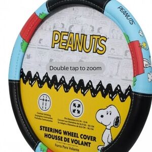 Peanuts Steering Wheel Cover - Red, Yellow, Blue, Black